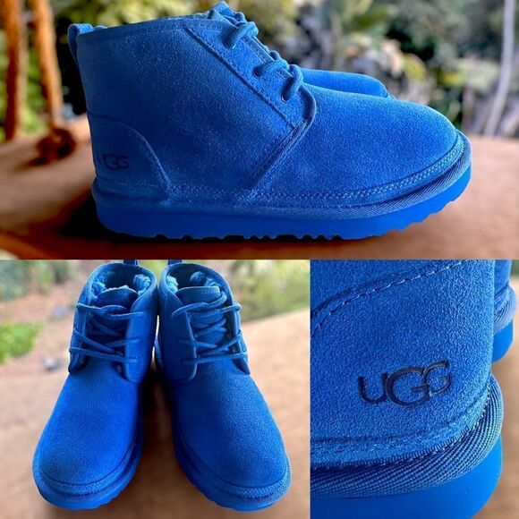 🔥🔥UGG NEUMEL SUEDE SHEARLING LINED CHUKKA ANKLE BOOTS MEN YOUTH 5 WOMEN  7 - Picture 1 of 16